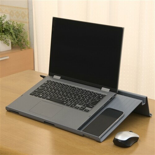 和泉化成 ノートパソコンスタンド(グレー) ノートハ°ソコンスタンドGY