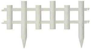 エッジング　花壇縁取り ガーデンフェンス 木目調 60型(ホワイト) リッチェル ガ-デンフエンスモクメチヨウ60W