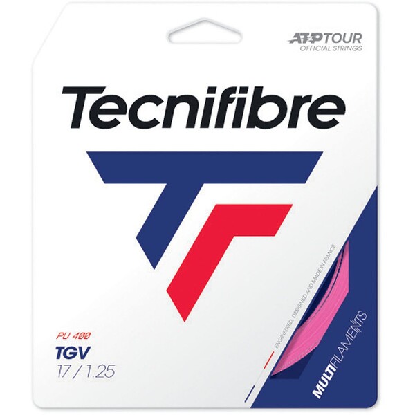 TCF-01GTG125XP Tecnifibre(テクニファイバー) 硬式テニス用ストリング TGV 1.25（ピンク・サイズ：12m）