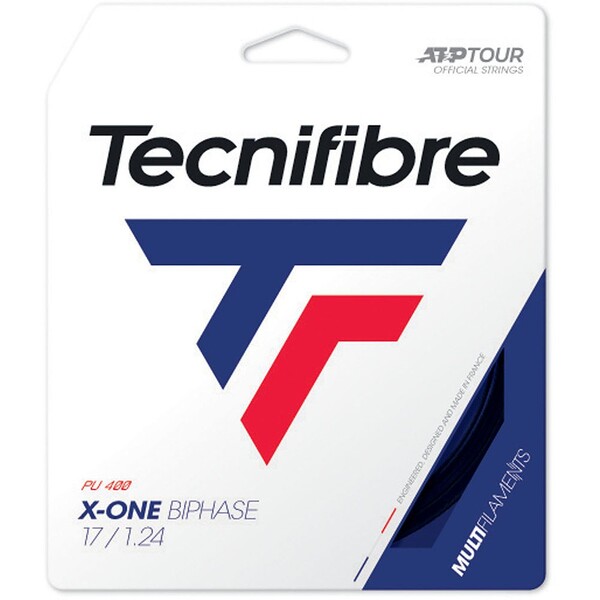 TCF-01GXO130XB Tecnifibre(テクニファイバー) 硬式テニス用ストリング X-ONE BIPHASE 1.30（ブラック サイズ：12m）