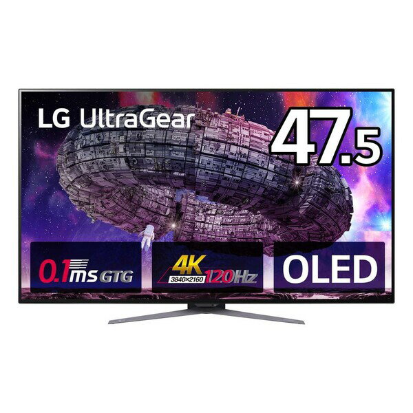 LG 47.5型 LG UltraGear ゲーミングモニター 有機EL 4K(3840×2160)@120Hz/HDMI2.1/応答速度0.1ms/DCI-P3 99％/20W 20Wスピーカー/FreeSync Premium/NVIDIA G-Sync Compatible 48GQ900-B