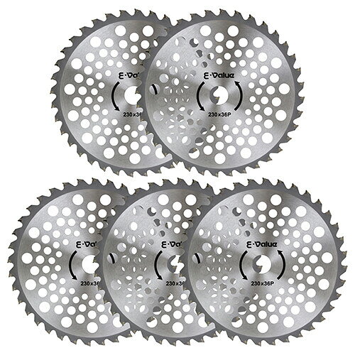 E-Value 軽量タイプチップソー5枚組 230mm×36P×5P ETT-230MMX36PX5P E-Value