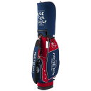 CB017-NVRD ブルーティーゴルフ ストレッチ 2トーン カートバッグ(ネイビー/レッド・9型・46インチ対応) BLUE TEE GOLF キャディバッ...