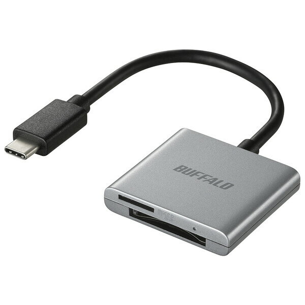 BSCR110U3CSV バッファロー Type-C接続 USB 3.2（Gen 1）対応 カードリーダー/ライター（シルバー） Buffalo BSCR110U3Cシリーズ