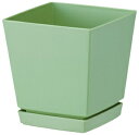 クエンチ ローポット【プレート付】 4号(アッシュグリーン) 大和プラスチック クエンチロ-ポツト4ゴウ アツシユク