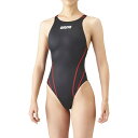 ARN1021W-BKRD-S アリーナ 女性用 競泳水着 ハイカット(ブラック/レッド・サイズ:S) 【FINA承認】 arena アクアアドバンスト リミック クロスバック(4)