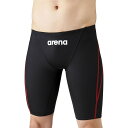 ARN1022M-BKRD-O アリーナ 男性用 競泳水着 ハーフスパッツ(ブラック/レッド・サイズ:O) 【FINA承認】 arena アクアアドバンスト