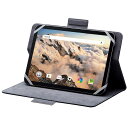 エレコム 7~8.4インチ対応 タブレット汎用ケース ソフトレザー 手帳タイプ ハンドベルト(ブラック) TB-08HPGFLBK