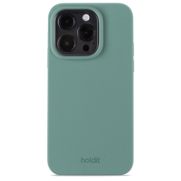 Holdit（ホールディット） iPhone14 Pro用 ソフトタッチシリコーンケース（モスグリーン） Holdit 15517HOLDIT