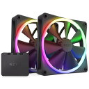 NZXT NZXT PCケースファン 140mm x2個パック RGB ブラック RF-R14DF-B1