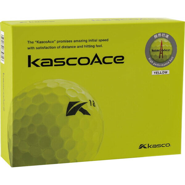 KASCO-ACE-YE-12P キャスコ kascoAce ゴルフボール 1ダース 12個入り（イエロー） Kasco