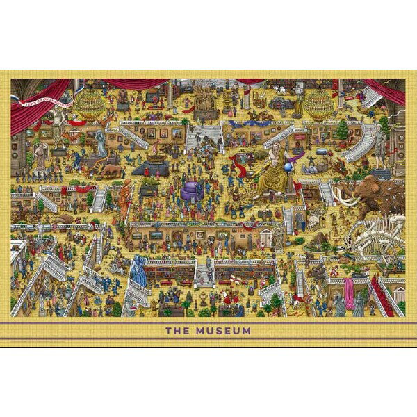 やのまん 迷路探偵ピエール　博物館　1000ピース ジグソーパズル