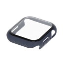 オウルテック Apple Watch 41mm用 ガラスフィルム一体型 保護ケース(ネイビー) Owltech OWL-AWBCV0441-NV
