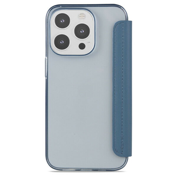 Holdit（ホールディット） iPhone14 Pro用 ClearBook 手帳型クリアケース（パシフィックブルー） Holdit 15702HOLDIT