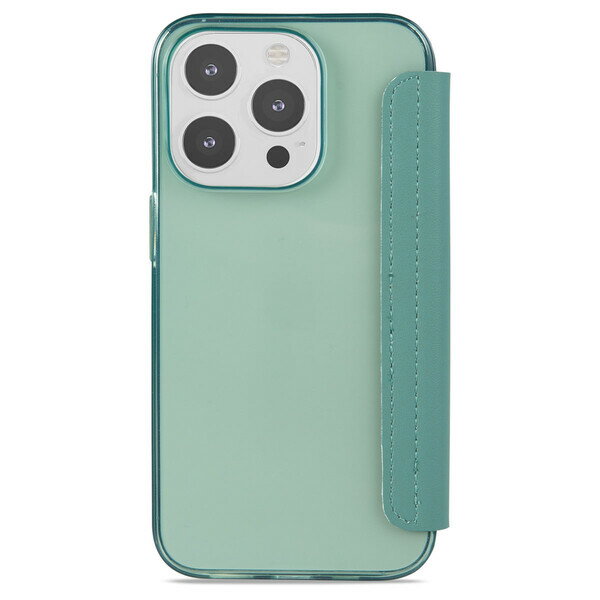 Holdit（ホールディット） iPhone14 Pro用 ClearBook 手帳型クリアケース（モスグリーン） Holdit 15703HOLDIT