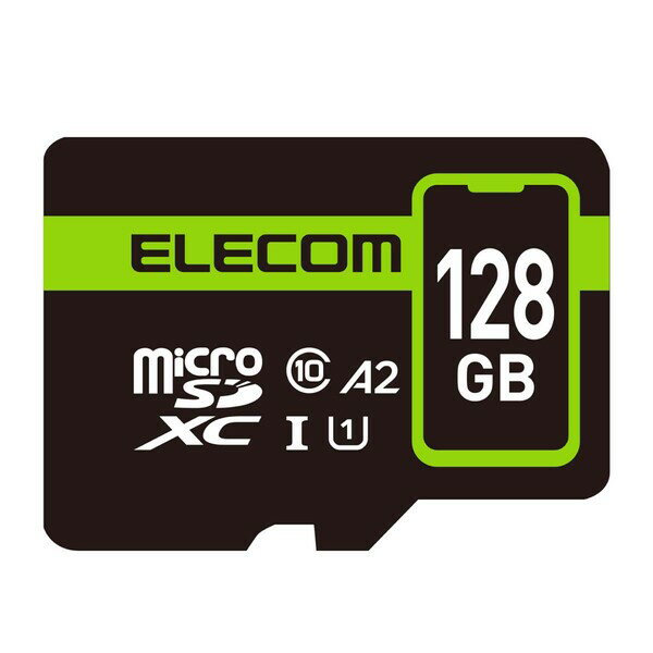 MF-SP128GU11A2R エレコム スマートフォン用microSDXCメモリカード 128GB 読み込み最大90MB/s 最低保証速度10MB/s データ復旧サービス付き
