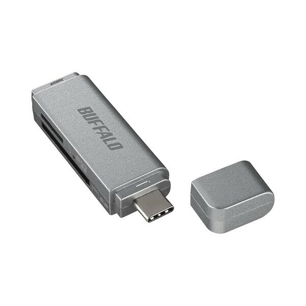 BSCR120U3CSV バッファロー USB3.0 Type-C接続 カードリーダー SD用直挿し シルバー（シルバー）