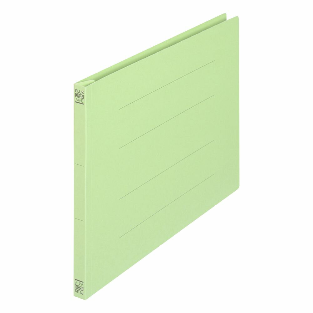 プラス フラットファイル ノンステッチ ヨコ型 A4-E 3冊パック（グリーン） NO.024NP(78386)