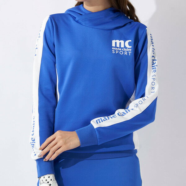 marie claire（マリ・クレール） レディース ダンボールニットパーカー（ロイヤルブルー・サイズ：L） 732508LRBL