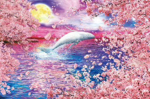 エポック社 マリンアート サクラ ミラクル 1000ピース 光るパズル【13-047】 ジグソーパズル