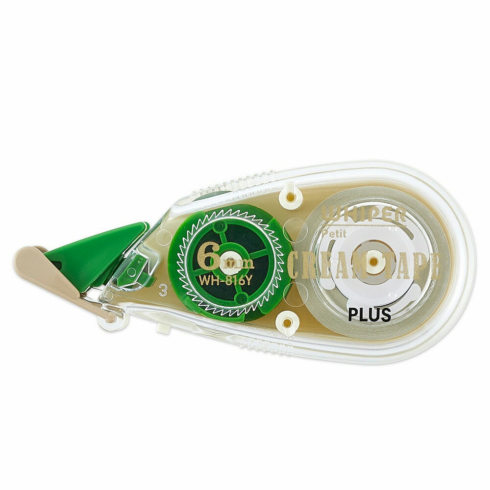 プラス 修正テープ ホワイパー プチ クリームテープ 6mm幅 (6m)（グリーン） WH-816Y(51644)