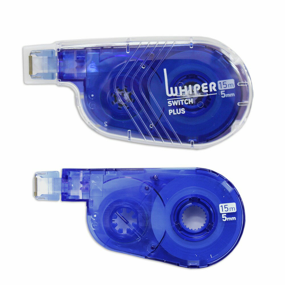 プラス 修正テープ ホワイパー スイッチ 4mm幅 (15m) 交換テープ（ブルー） WH-1515-11(51921)