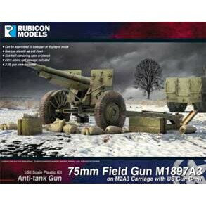 ルビコンモデル 1/56 M1897A3 75mm野砲 M2A3キャリッジ&クルー【RB0127】 プラモデル