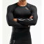 2XUʥġॺ桼 MA2308A-BLKSIL-XS 2XU  ץå󥦥ġॺ桼 PWX ץå󥰥꡼֥ȥåסBLK/SILXS 2XU MENS PWX COMPRESSION LONGSLEEVE TOP