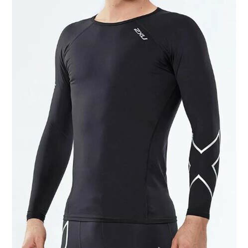 2XU メンズ コンプレッションウェアツータイムズユー PWX サーマルコンプレッションロングスリーブトップ(BLK/BLK・サイズ:M) MA3021A-BL...