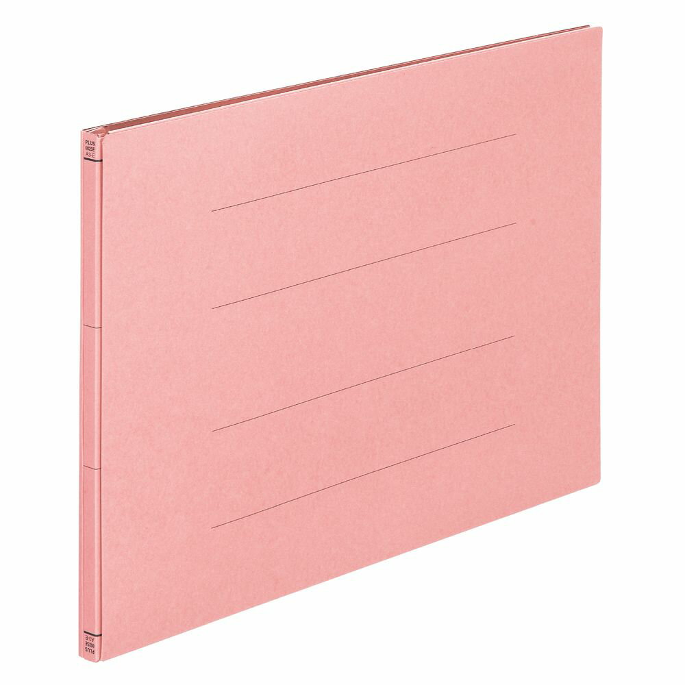 プラス 背幅伸縮フラットファイル セノバス エコノミー 樹脂とじ具 A3-E（ピンク） FL-002SE(88348)