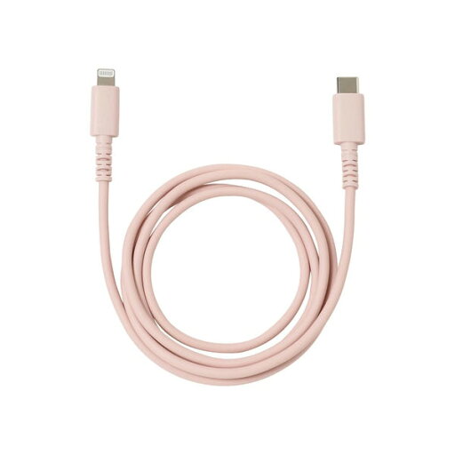 QTJ(クオリティトラストジャパン) MFi認証 Lightning-Type-C コネクタシリコン充電通信ケーブル 1m(ピンク) QL-0410PK QTJ(クオリティトラストジャパン) MFi認証 Lightning-Type-C コネクタシリコン充電通信ケーブル 1m(ピンク) QL-0410PK