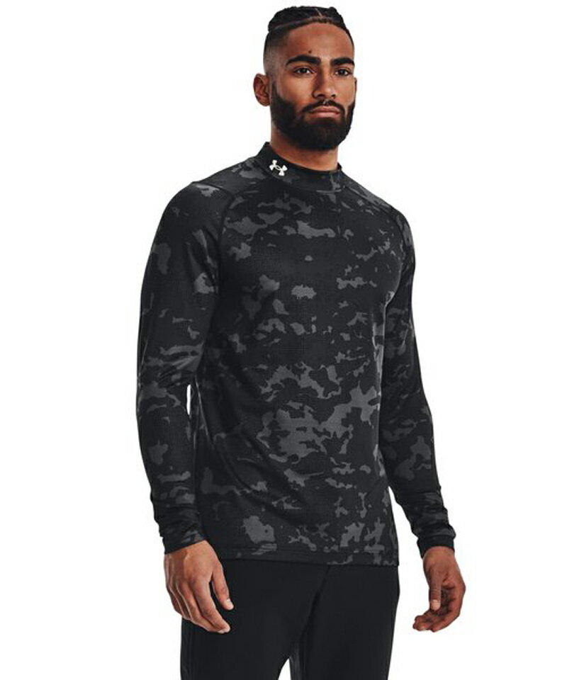 1373983-001-XXL アンダーアーマー コールドギア インフラレッド ロングスリーブ モック シャツ（Black/Reflective・サイズ：XXL） UNDER ARMOUR　COLDGEAR