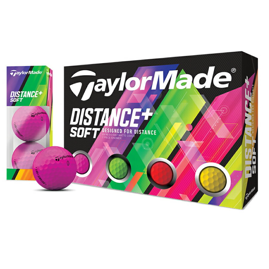 TM-DISSFT-12P-MLTI テーラーメイド ディスタンス＋ソフト マルチカラー ボール 1ダース 12球入り TaylorMade 2019 BALL DISTANCE SOFT MultiColor