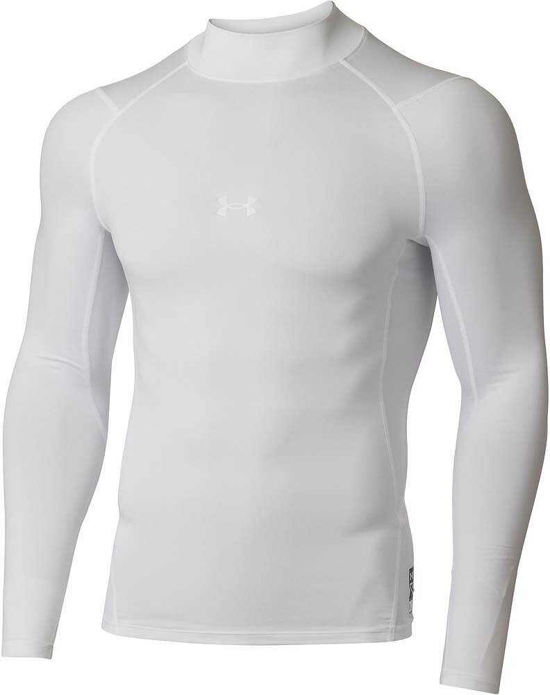 1375374-100-XL アンダーアーマー コールドギアアーマー コンプレッション ロングスリーブ モックシャツ(White・サイズ:XL) UNDER ARMOUR COLDGEAR