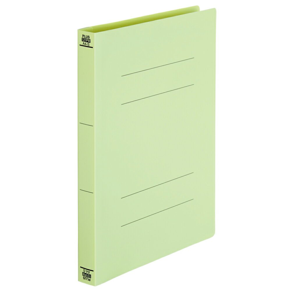 プラス PPフラットファイル 厚とじ A4-S（グリーン） NO.121PW(98346)