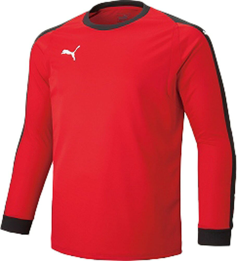 衬衫 - プーマ LIGA GKシャツ パッド付（プーマレッド/プーマホワイト・サイズ：XL） PJ-729965-01-XL PUMA