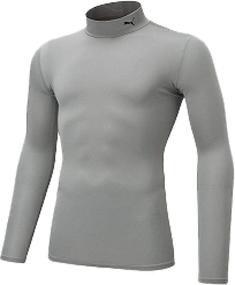 Long-Sleeved - プーマ コンプレッション ジュニア モックネック 長袖シャツ（シルバー/ブラック・サイズ：140） PJ-656332-13-140 PUMA