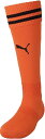 PJ-729882-08-21 プーマ ライン入り ジュニア ストッキング(ゴールデンポピー/プーマブラック・サイズ:21) PUMA