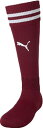 PJ-729882-09-21 プーマ ライン入り ジュニア ストッキング(コードバン/プーマホワイト・サイズ:21) PUMA