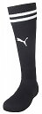 PJ-729882-03-18 プーマ ライン入り ジュニア ストッキング(プーマブラック/プーマホワイト・サイズ:18) PUMA