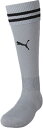 PJ-729882-14-21 プーマ ライン入り ジュニア ストッキング(シルバー/ブラック・サイズ:21) PUMA