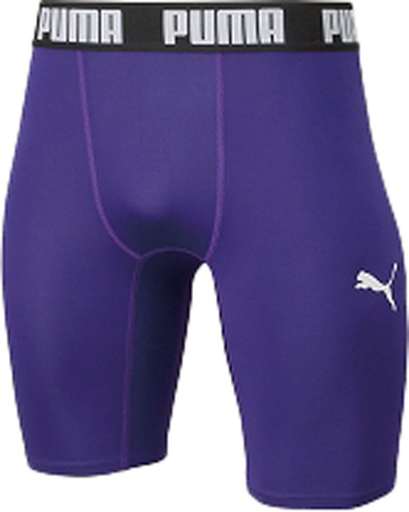 Pants - プーマ ジュニア コンプレッション ショートタイツ（プリズムバイオレット/プーマホワイト・サイズ：120） PJ-656334-14-120 PUMA