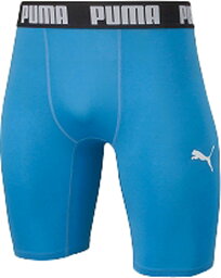 PJ-656334-12-150 プーマ ジュニア コンプレッション ショートタイツ（サックス/ホワイト・サイズ：150） PUMA