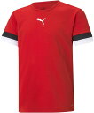 PJ-705140-01-120 プーマ ジュニア TEAMRISE ゲームシャツ(プーマレッド/プーマブラック・サイズ:120) PUMA