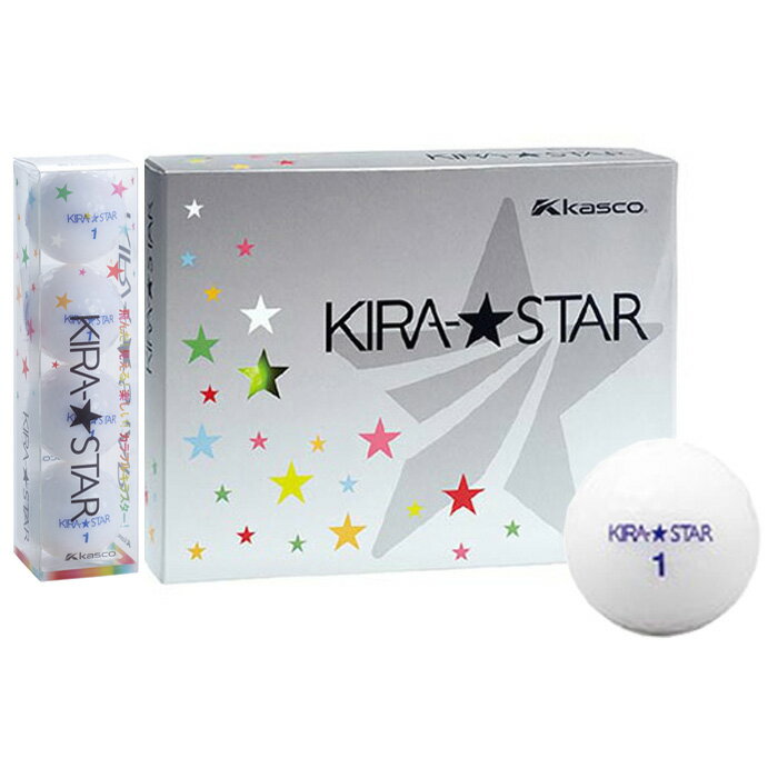 KIRA STAR 2N WH 12P キャスコ KIRA★STAR 1ダース 12個入り（ホワイト） Kasco キラスター ゴルフボール