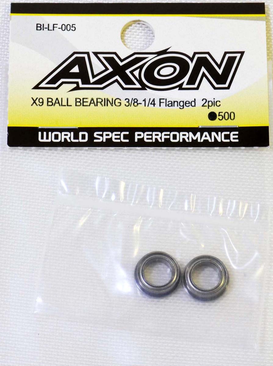 【返品種別B】□「返品種別」について詳しくはこちら□※画像はイメージです。実際の商品とは異なる場合がございます。【商品紹介】AXON　X9 BALL BEARING 3/8-1/4 Flanged 2picです。模型＞ラジコン＞ラジコンパーツ・メーカー別＞AXON