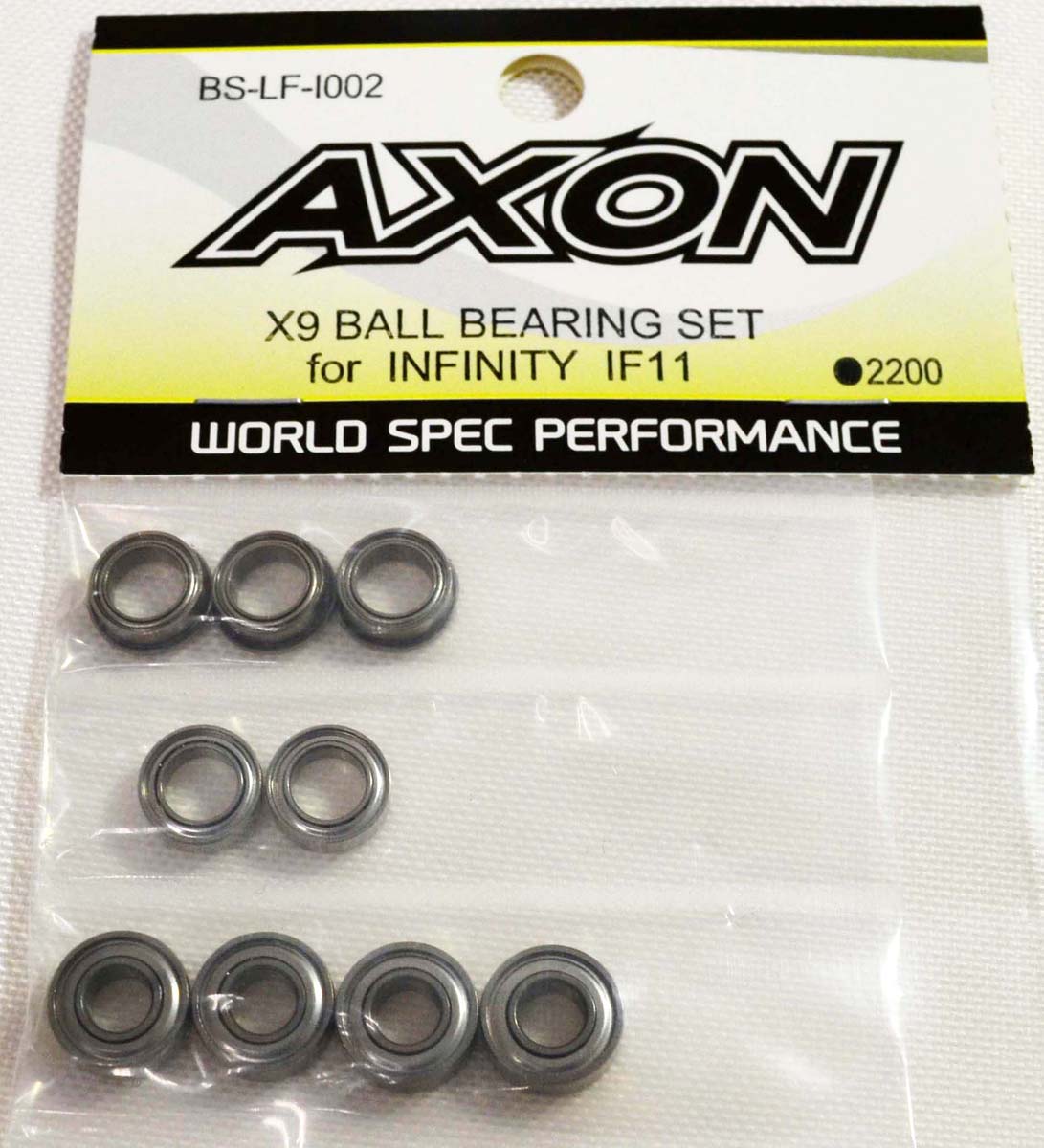 AXON X9 BALL BEARING SET for INFINITY IF11【BS-LF-I002】 ラジコンパーツ