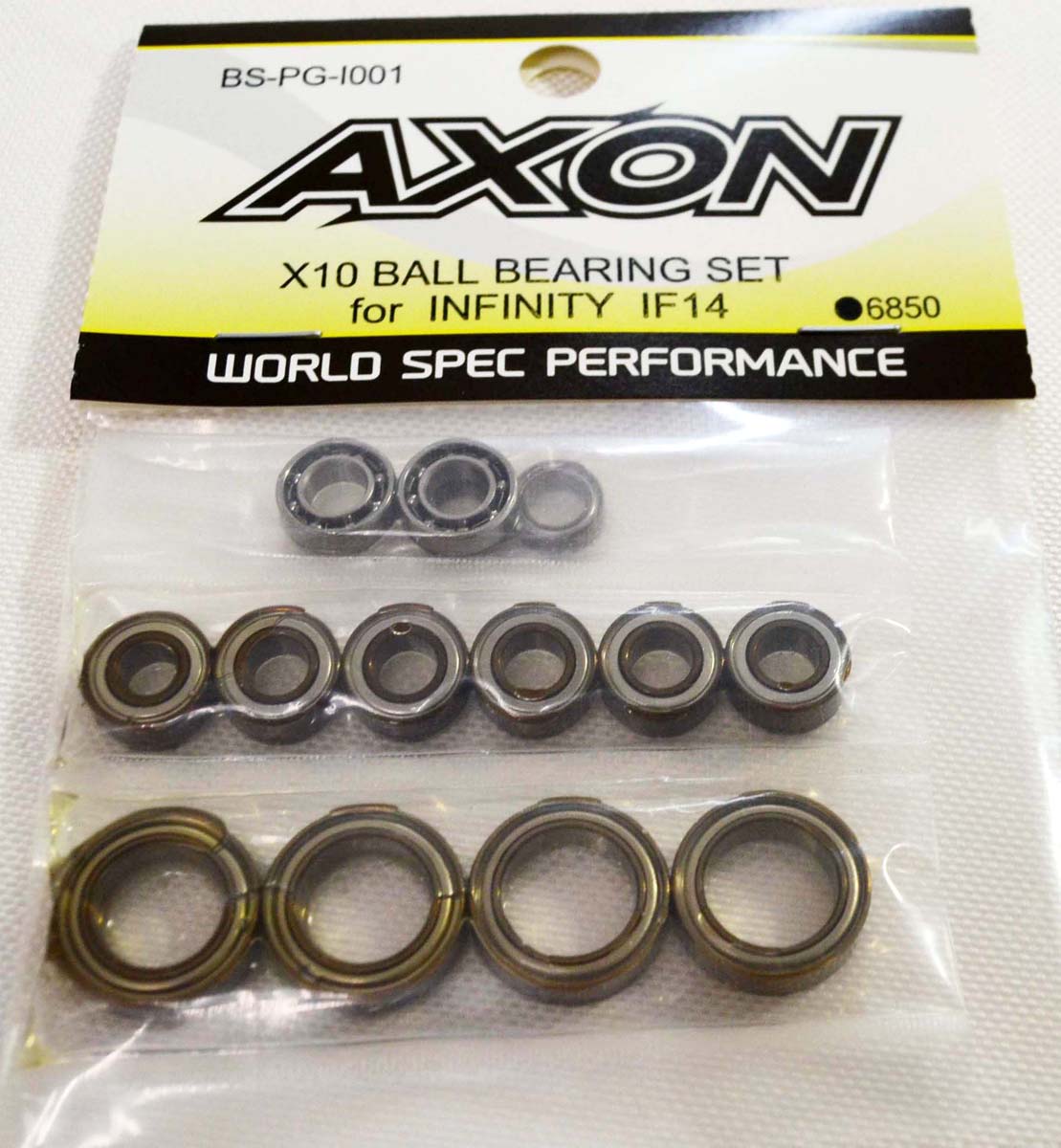 AXON X10 BALL BEARING SET for INFINITY IF14【BS-PG-I001】 ラジコンパーツ