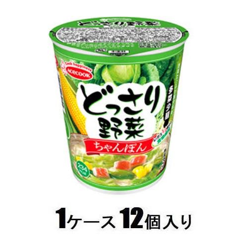 カップラーメン カップめん カップ麺 どっさり野菜 ちゃんぽん 58g（1ケース12個入） エースコック ドツサリヤサイチヤンポン58GX12