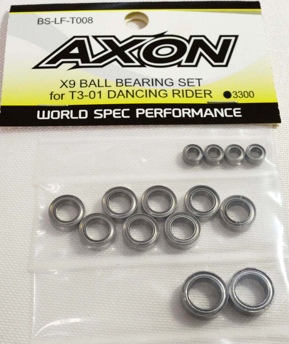 AXON X9 BALL BEARING SET for T3-01 DANCING RIDER【BS-LF-T008】 ラジコンパーツ